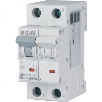 HN-B6/1N Wyłącznik nadprądowy 6kA B6A 1P+N 194838 EATON (194838)