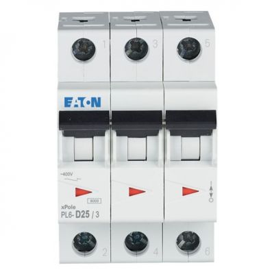 PL6-D25/3 Wyłącznik nadprądowy 6kA D25A 3P 286615 EATON (286615)