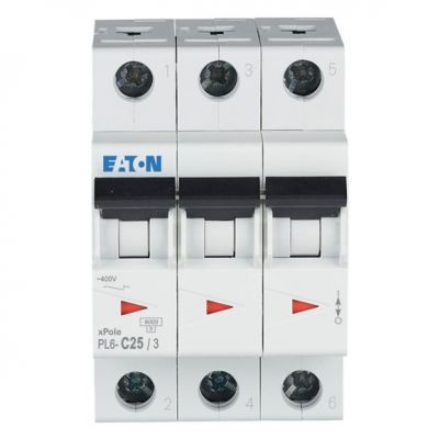PL6-C25/3 Wyłącznik nadprądowy 6kA C25A 3P 286603 EATON (286603)