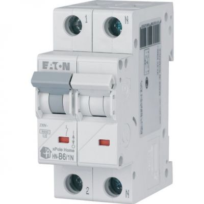 HN-B6/1N Wyłącznik nadprądowy 6kA B6A 1P+N 194838 EATON (194838)