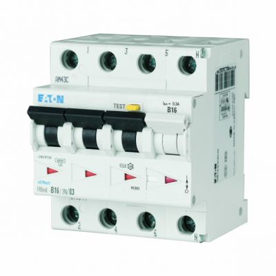 FRBM6-C16/3N/003-A wyłącznik różnicowonadprądowy 6kA C16A 3P+N 30mA typ A 170999 EATON (170999)