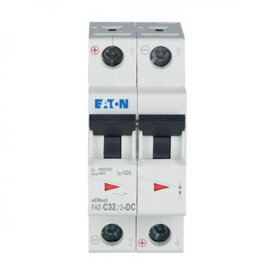 FAZ-C32/2-DC Wyłącznik nadprądowy 10kA DC C32A 2P 279143 EATON (279143)