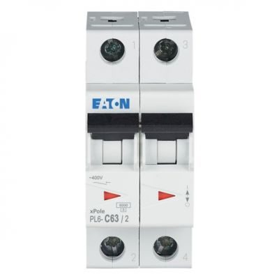 PL6-C63/2 Wyłącznik nadprądowy 6kA C63A 2P 286573 EATON (286573)