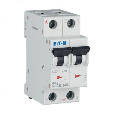 FAZ-C32/2-DC Wyłącznik nadprądowy 10kA DC C32A 2P 279143 EATON (279143)