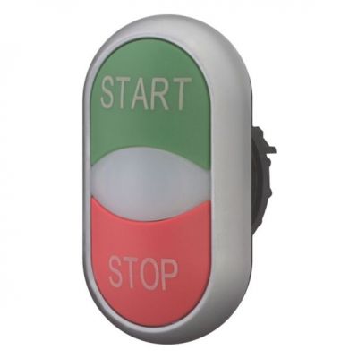 M22-DDL-GR-GB1/GB0 Przycisk podwójny zielony/czerwony /START-STOP/ z samopowrotem i z możliwością podświetlenia 216702 EATON (216702)