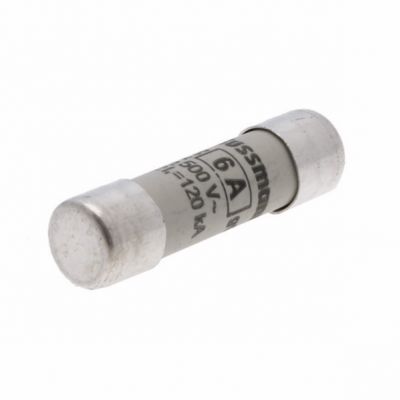 CYLINDRICAL FUSE 10 x 38 6A GG 500V AC Wkładka cylindryczna 10 x 38mm 6A GG 500V AC C10G6 EATON (C10G6)