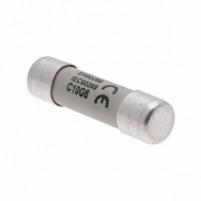 CYLINDRICAL FUSE 10 x 38 6A GG 500V AC Wkładka cylindryczna 10 x 38mm 6A GG 500V AC C10G6 EATON (C10G6)