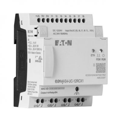 EASY-E4-UC-12RCX1 easyE4 12-24VDC 24VAC 8DI(4AI) 4DO-R bez wyświetlacza 197212 EATON (197212)