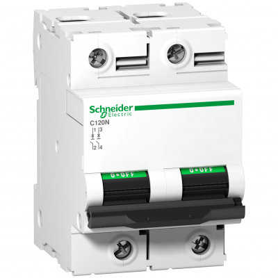 Wyłącznik nadprądowy Acti9 C120N 2P B63A A9N18344 SCHNEIDER (A9N18344)