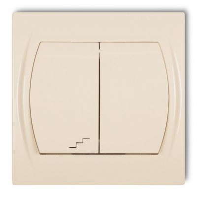 KARLIK LOGO Łącznik pojedynczy ze schodowym (wspólne zasilanie) beżowy 1LWP-10.1 (1LWP-10.1)