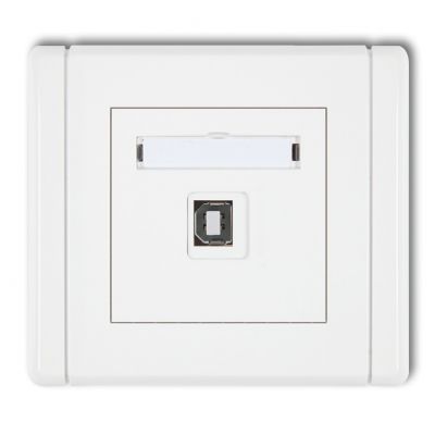 KARLIK FLEXI Gniazdo pojedyncze USB A-B 2.0 biały FGUSB-3 (FGUSB-3)