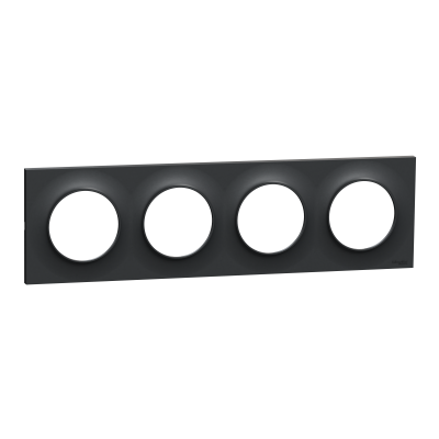 ODACE style Ramka poczwórna antracyt S54P708 SCHNEIDER (S54P708)