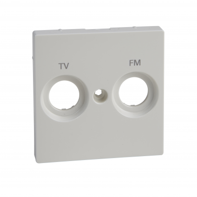 Merten System M płytka centralna oznaczona FM+TV do gniazd antenowych biel polarna MTN299919 SCHNEIDER (MTN299919)
