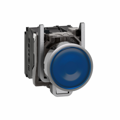 Harmony XB4 Przycisk płaski niebieski żarówka BA9s 110/120V transformator metalowy 1Z + 1R XB4BW36G5 SCHNEIDER (XB4BW36G5)