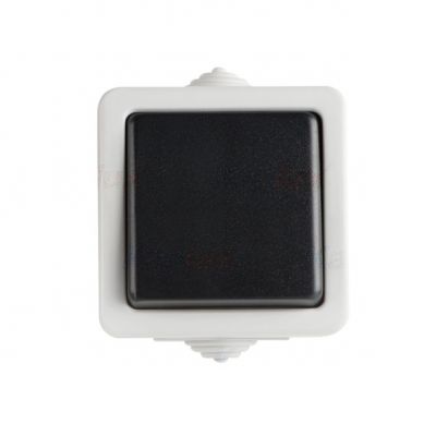 TEKNO Łącznik hermetyczny dwubiegunowy schodowy śrubowy 10AX 250V szary IP54 25349 KANLUX (25349)
