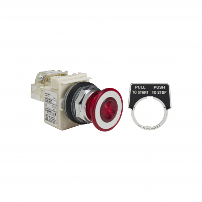 Harmony 9001K Przycisk grzybek fi40 czerwony 2 położeniowy stabilny LED 24VAC/DC 1NO + 1NC 9001KR9P35RH13 SCHNEIDER (9001KR9P35RH13)
