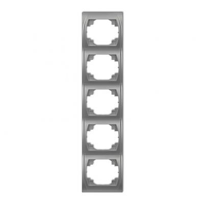KARLIK LOGO Ramka pionowa pięciokrotna srebrny metalik 7LRV-5 (7LRV-5)