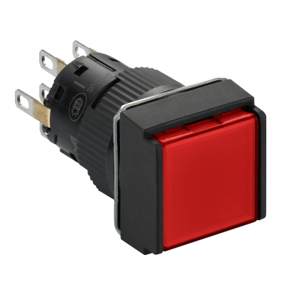 Harmony XB6 Przycisk Podświetlany Czerwony Płaski 2 CO 24V DC Kwadratowy Plastikowy XB6ECW4B2P SCHNEIDER (XB6ECW4B2P)