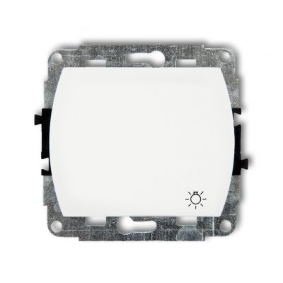 KARLIK TREND Przycisk zwierny /światło/ podświetlanego biały WP-5L (WP-5L)