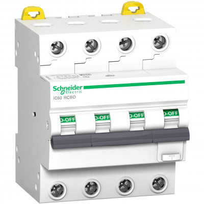 Wyłącznik różnicowonadprądowy Acti9 iC60RCBO-4-B16-30-A 6kA 3P+N B16A 30mA Typ A A9D87416 SCHNEIDER (A9D87416)