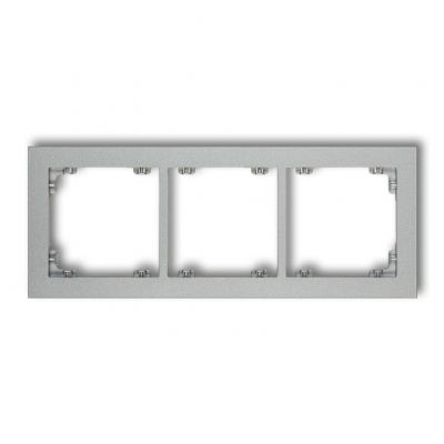 KARLIK DECO Ramka potrójna z tworzywa srebrny metalik 7DR-3 (7DR-3)
