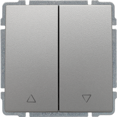 KOS 66 ; Przycisk żaluzjowy z klawiszem, bez ramki,  ALUMINIUM (664018)