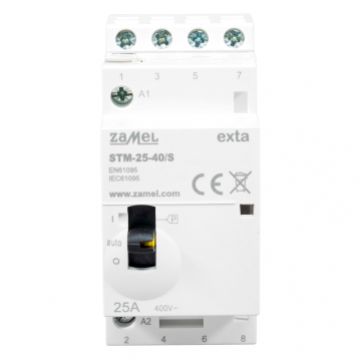 Stycznik modułowy ze sterowaniem r ręcznym, instalacyjny 25A 4xNO 230V AC TYP: STM-25-40/S ZAMEL (EXT10000314-WUN)