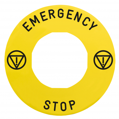 Harmony XB4 Etykieta /EMERGENCY STOP/ ZBY9330T SCHNEIDER (ZBY9330T)