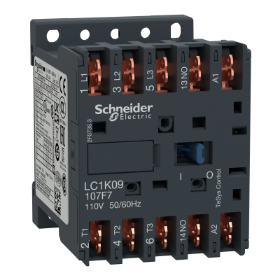 Stycznik mocy TeSys K [AC-3] 9A 3P 1Z cewka 110VAC LC1K09107F7 SCHNEIDER (LC1K09107F7)
