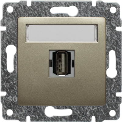 VENA Gniazdo multimedialne USB bez ramki satyna (515051)