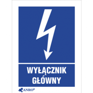 WYŁĄCZNIK GŁÓWNY  148X210 FOLIA SAMOPRZYLEPNA (1EIA/Q4F)