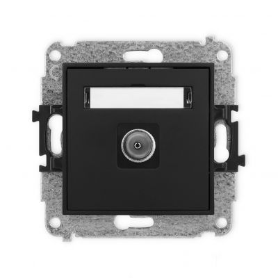 KARLIK ICON Gniazdo pojedyncze antenowe TV czarny mat 12IGTV-1 (12IGTV-1)