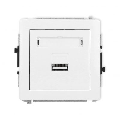 KARLIK DECO Ładowarka USB pojedyncza USB A, 5W max., 5V, 1A biały DCUSB-1 (DCUSB-1)