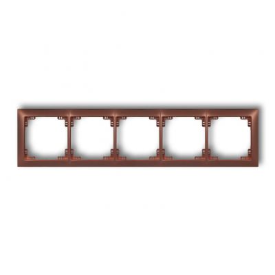KARLIK DECO Ramka pięciokrotna z tworzywa DECO Soft brązowy metalik 9DRSO-5 (9DRSO-5)