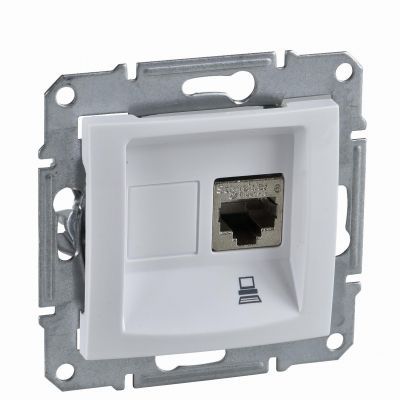 Sedna gniazdo komputerowe RJ45 kat.5e UTP biały SDN4300121 SCHNEIDER (SDN4300121)