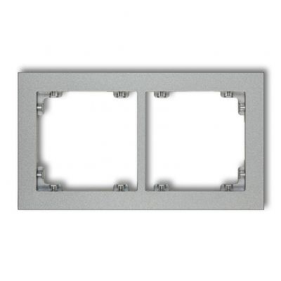KARLIK DECO Ramka podwójna z tworzywa srebrny metalik 7DR-2 (7DR-2)