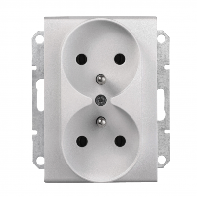 Sedna gniazdo podwójne z/u do systemu ramkowego aluminium SDN2800960 SCHNEIDER (SDN2800960)