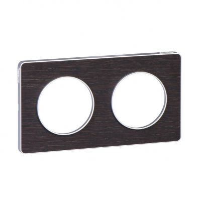 Odace Touch ramka 2-krotna podstawa aluminium wenge S53P804P SCHNEIDER (S53P804P)