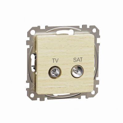 Sedna Design & Elements Gniazdo antenowe TV-SAT końcowe 4dB brzoza efekt drewna SDD180471S SCHNEIDER (SDD180471S)