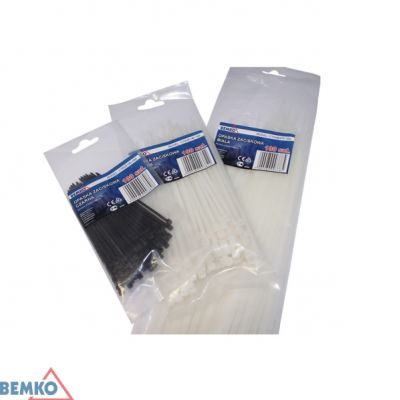 OPASKA ZACISKOWA 3.6*140 CZARNA 25 SZT E40-CTB36140-25 BEMKO (E40-CTB36140-25)