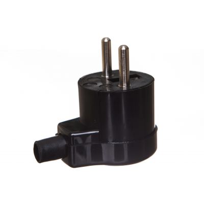 Wtyczka Kątowa 1-fazowa WK-16A 2P+Z Czarna ELEKTROMET (921802)