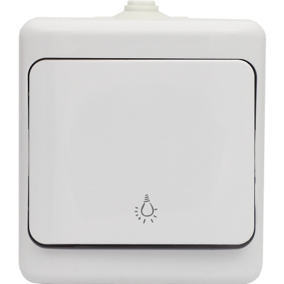 BRYZA Przycisk hermetyczny światło IP54 biały (180403)