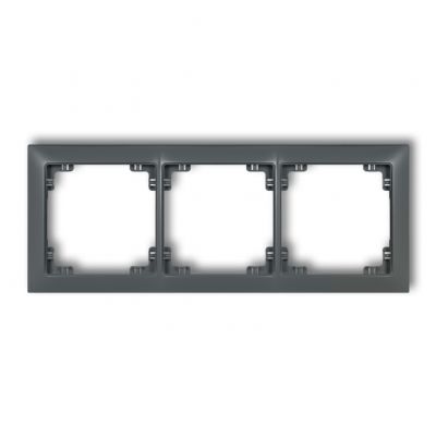 KARLIK DECO Ramka potrójna z tworzywa DECO Soft grafitowy mat 28DRSO-3 (28DRSO-3)