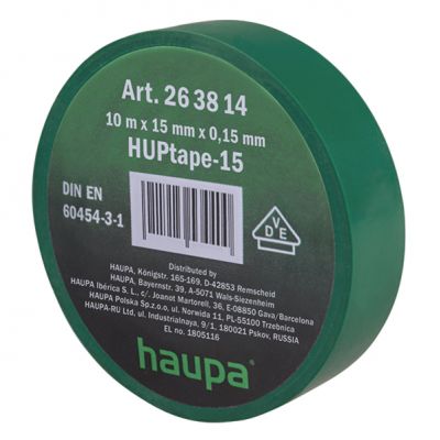 Taśma izolacyjna VDE 19 mm x 25 m zielona 263916 HAUPA (263916)