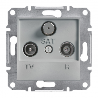 Asfora gniazdo antenowe RTV-SAT końcowe 1dB bez ramki aluminium EPH3500161 SCHNEIDER (EPH3500161)
