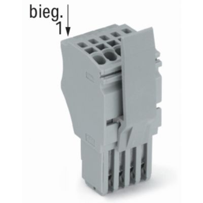 1-przewodowe gniazdo Push-in CAGE CLAMP szara 2020-106/124-000 /25szt./ 2020-106/124-000 WAGO (2020-106/124-000)