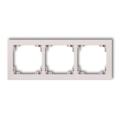 KARLIK DECO Ramka potrójna z tworzywa DECO Pastel Matt pudrowy róż 40DR-3 (40DR-3)