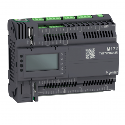 Sterownik PLC HVAC M172 12xDI 12xAI 12xDO 6xAO 2xModbus SL CANModbus TCP BACNet TM172PDG42R SCHNEIDER (TM172PDG42R)