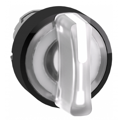Harmony XB4 Przełącznik 3 położeniowy fi22 biały z samopowrotem LED okrągły metalowy ZB4BK15137 SCHNEIDER (ZB4BK15137)