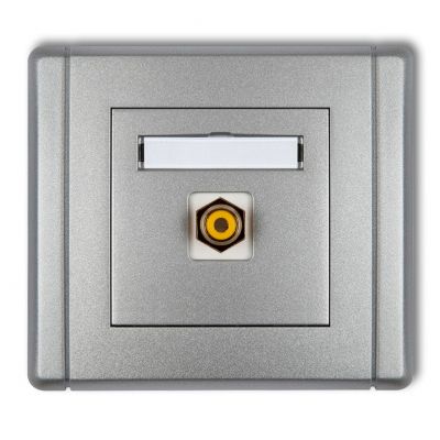 KARLIK FLEXI Gniazdo pojedyncze RCA (typu cinch - żółty, pozłacane) srebrny metalik 7FGRCA-1 (7FGRCA-1)